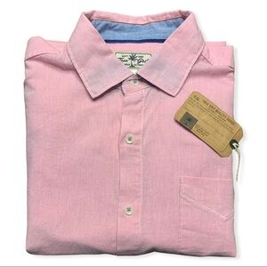 True Grit Washed Melange Linen Long Sleeve Button Down Shirt